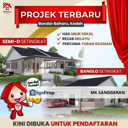 Rumah Berkembar Setingkat di Bandar Baharu, Kedah, Kedah, Bandar Baharu