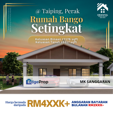 Rumah Banglo Setingkat di Taiping, Perak, Perak, Taiping