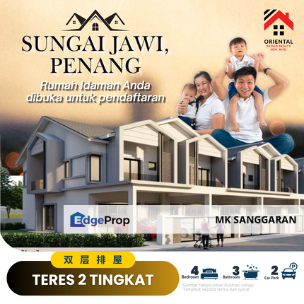 Rumah Teres 2 Tingkat di Sungai Jawi, Penang, Penang, Sungai Jawi