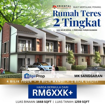 Rumah Teres 2 Tingkat di Bukit Mertajam, Penang, Penang, Bukit Mertajam