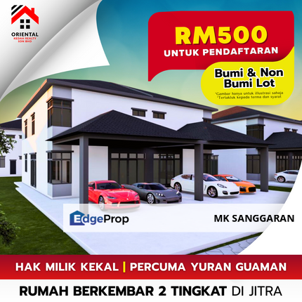 Rumah Berkembar 2 Tingkat di Jitra, Kedah, Kedah, Jitra