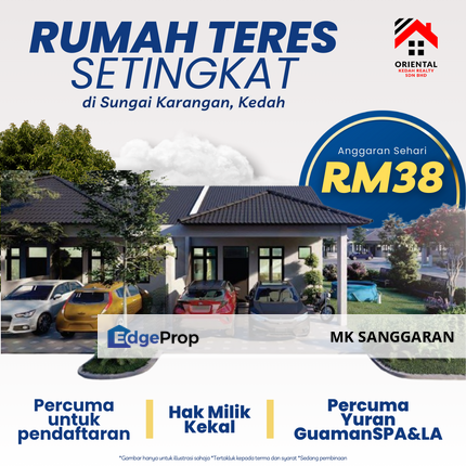 Rumah Teres Setingkat di Sungai Karangan, Kedah, Kedah, Karangan