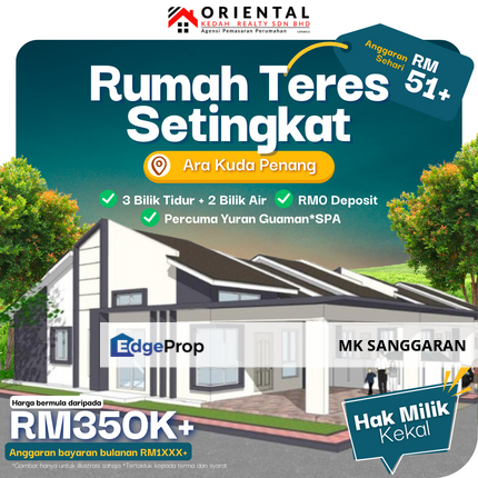 Rumah Teres Setingkat di Ara Kuda, Penang, Penang, Kubang Semang