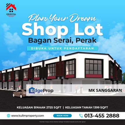 Pejabat Kedai Dua Tingkat di Bagan Serai, Perak, Perak, Bagan Serai