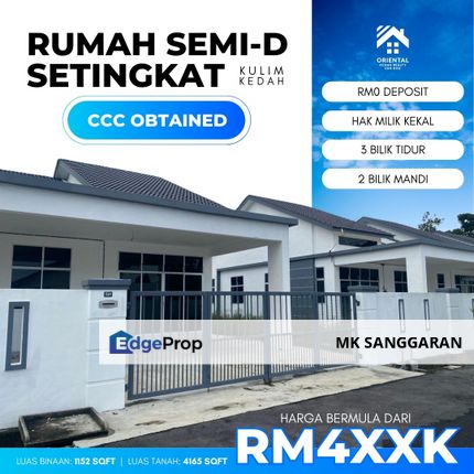 Rumah Berkembar Setingkat di Kulim, Kedah, Kedah, Kulim