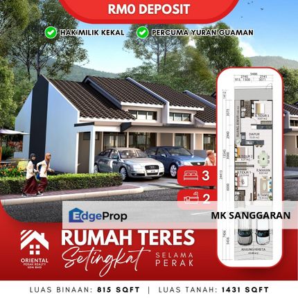 Rumah Teres Setingkat di Selama, Perak, Perak, Selama