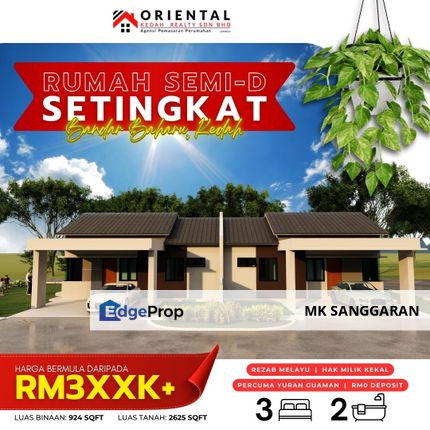 Rumah Berkembar Setingkat di Bandar Baharu, Kedah, Kedah, Bandar Baharu