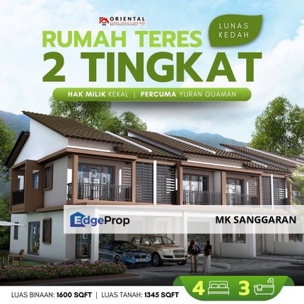 Rumah Teres 2 Tingkat di Lunas, Kedah, Kedah, Lunas