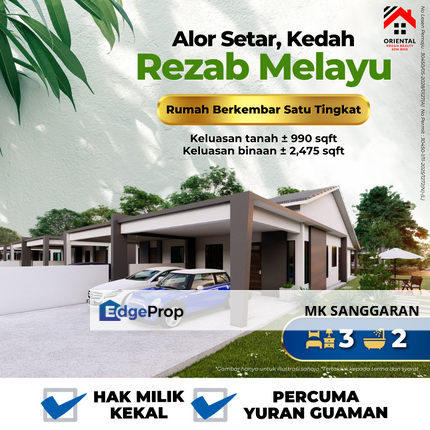 Rumah Berkembar Setingkat di Alor Setar, Kedah, Kedah, Alor Setar