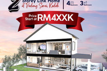 Rumah Teres Dua Tingkat di Padang Serai