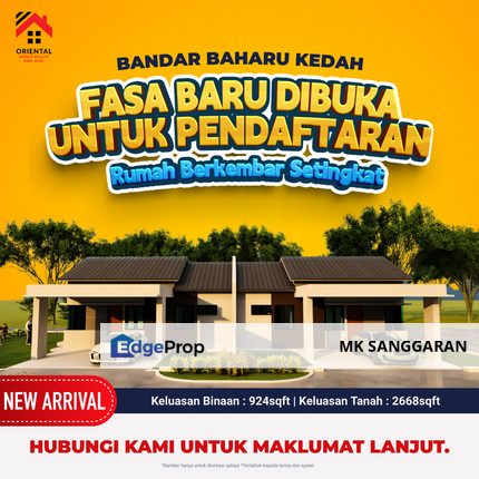 Rumah Berkembar Setingkat di Bandar Baharu, Kedah, Kedah, Bandar Baharu