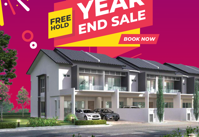 Rumah Teres Dua Tingkat di Kubang Semang Penang