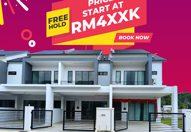 Rumah Teres Dua Tingkat di Kubang Semang Penang