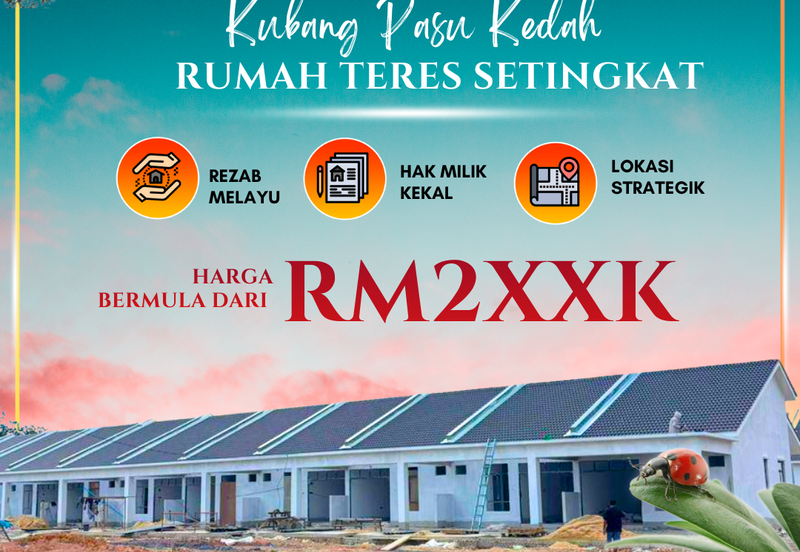 Rumah Teres Setingkat di Kubang Pasu