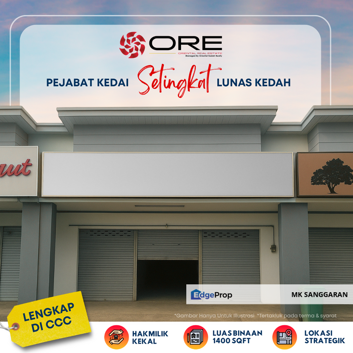 Pejabat Kedai Setingkat di Lunas Kedah, Kedah, Lunas