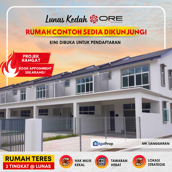 Rumah Teres 2 Tingkat di Lunas, Kedah, Lunas