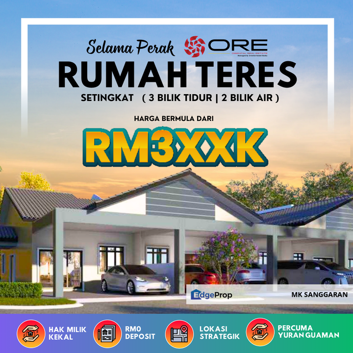 Rumah Teres Setingkat di Selama Perak, Perak, Selama