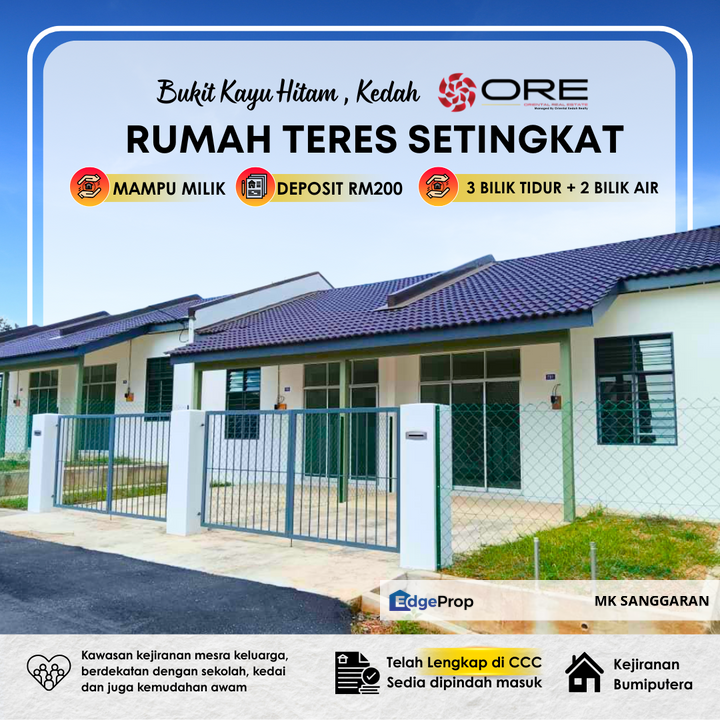 Rumah Teres Setingkat di Bukit Kayu Hitam, Kedah, Bukit Kayu Hitam