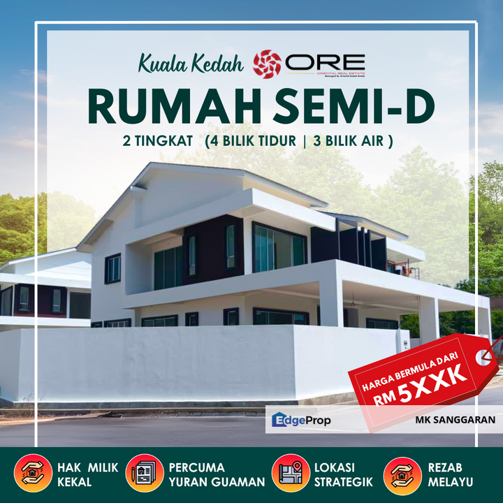 Rumah Berkembar 2 Tingkat di Kuala Kedah, Kedah, Kuala Kedah