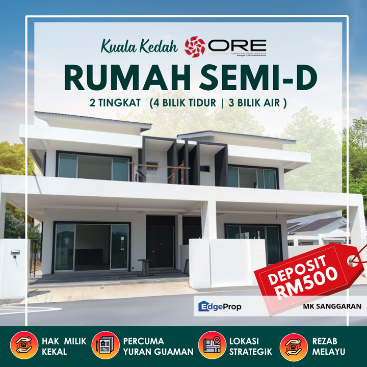 Rumah Berkembar 2 Tingkat di Kuala Kedah, Kedah, Kuala Kedah
