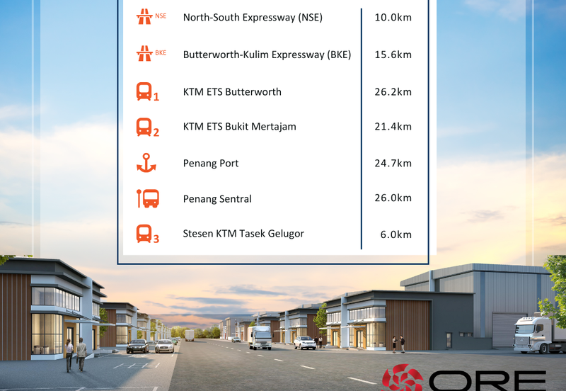 Single Storey Semi-D Light Industrial (A) at Tasek Gelugor, Penang