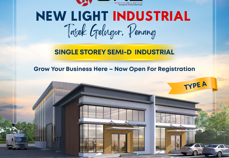 Single Storey Semi-D Light Industrial (A) at Tasek Gelugor, Penang