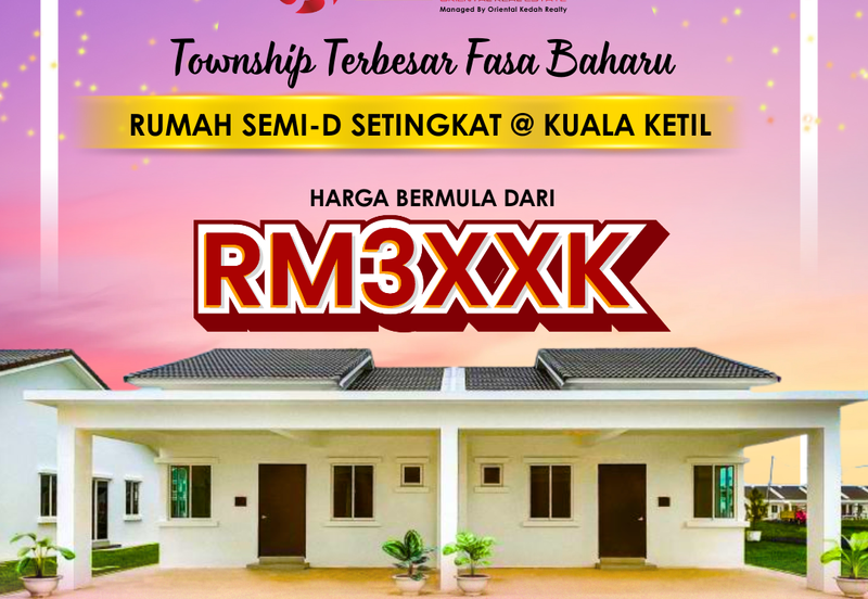 Rumah Berkembar Setingkat di Kuala Ketil