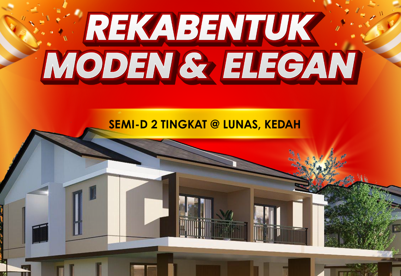 Rumah Berkembar 2 Tingkat di Lunas