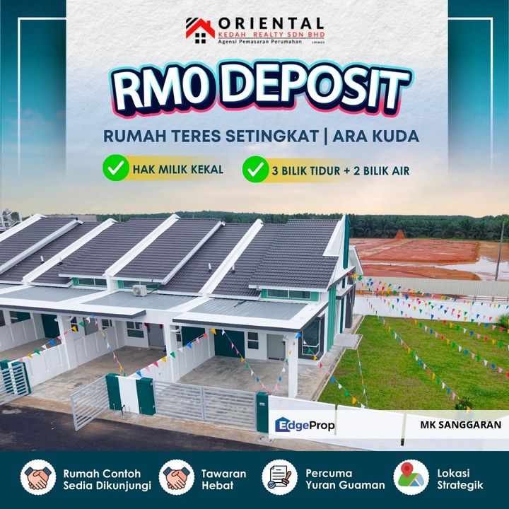 Rumah Teres Setingkat (A) di Ara Kuda Penang, Penang, Kubang Semang