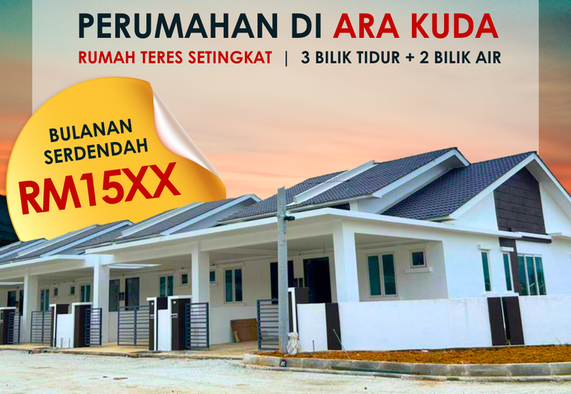 Rumah Teres Setingkat (A) di Ara Kuda Penang