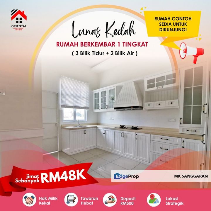 Rumah Semi-D Setingkat di Lunas Kedah, Kedah, Lunas