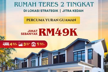 Rumah Teres Dua Tingkat di Jitra