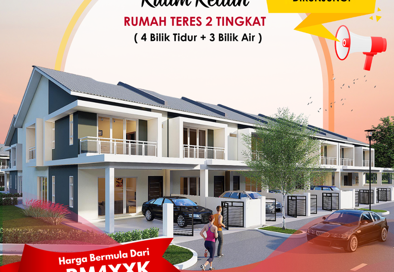 Rumah Teres Dua Tingkat di Kulim