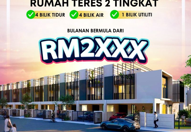 Rumah Teres Dua Tingkat di Jitra