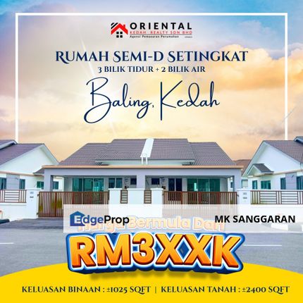 Rumah Berkembar Setingkat di Baling, Kedah, Baling