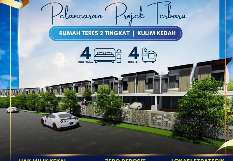 Rumah Teres Dua Tingkat di Kulim