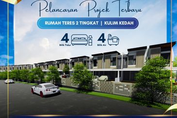 Rumah Teres Dua Tingkat di Kulim