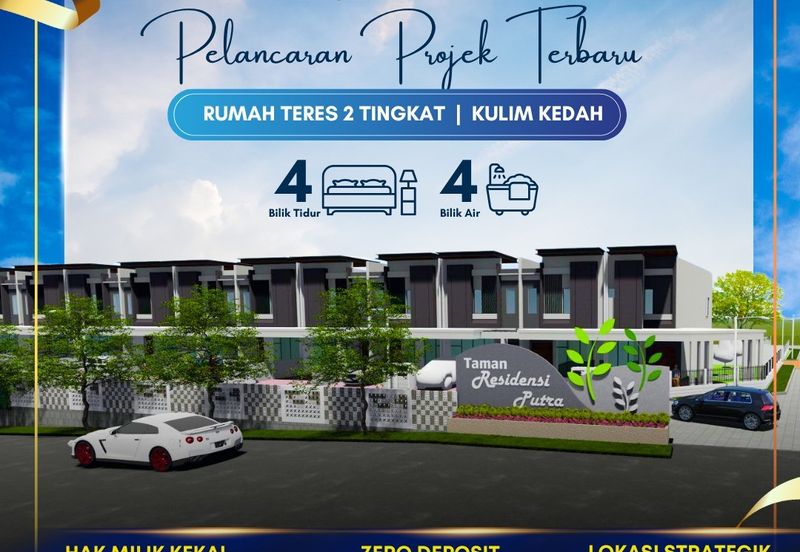 Rumah Teres Dua Tingkat di Kulim