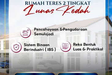 Rumah Teres Dua Tingkat di Lunas