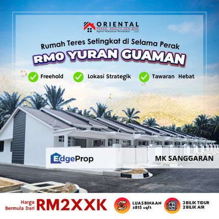 Rumah Teres Setingkat di Selama Perak, Perak, Selama