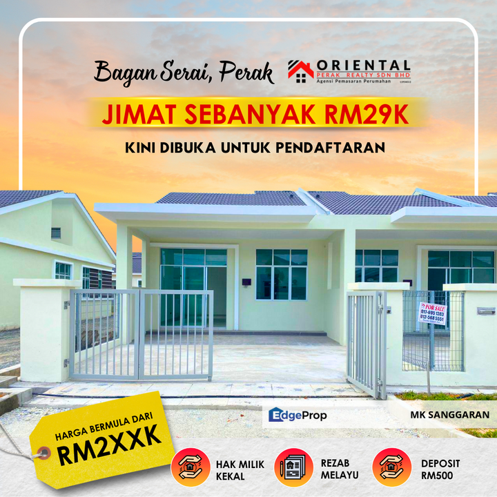 Rumah Teres Setingkat di Bagan Serai Perak, Perak, Bagan Serai