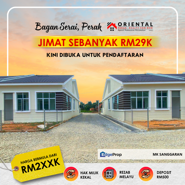 Rumah Teres Setingkat di Bagan Serai Perak, Perak, Bagan Serai