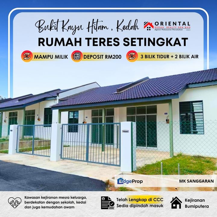 Rumah Teres Setingkat di Bukit Kayu Hitam, Kedah, Bukit Kayu Hitam