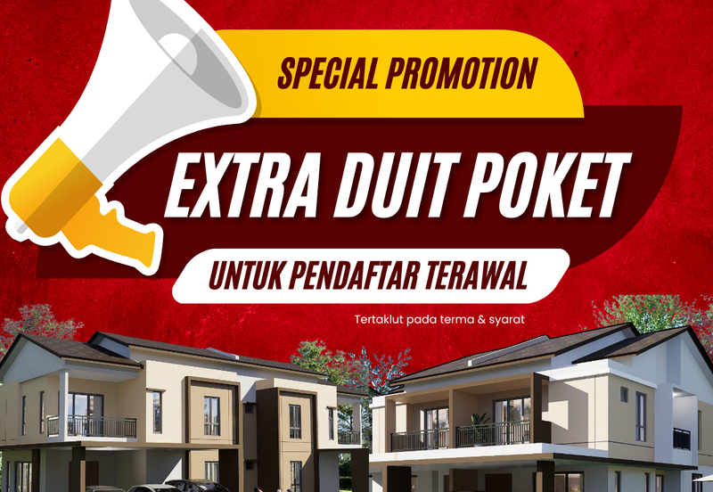 Rumah Berkembar Dua Tingkat di Lunas