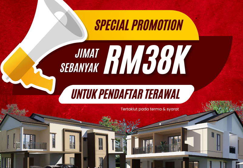 Rumah Berkembar Dua Tingkat di Lunas