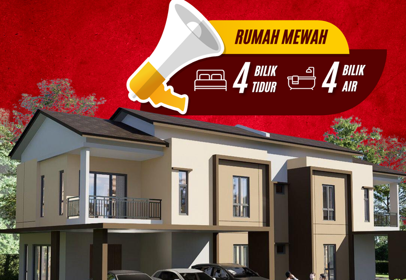 Rumah Berkembar Dua Tingkat di Lunas