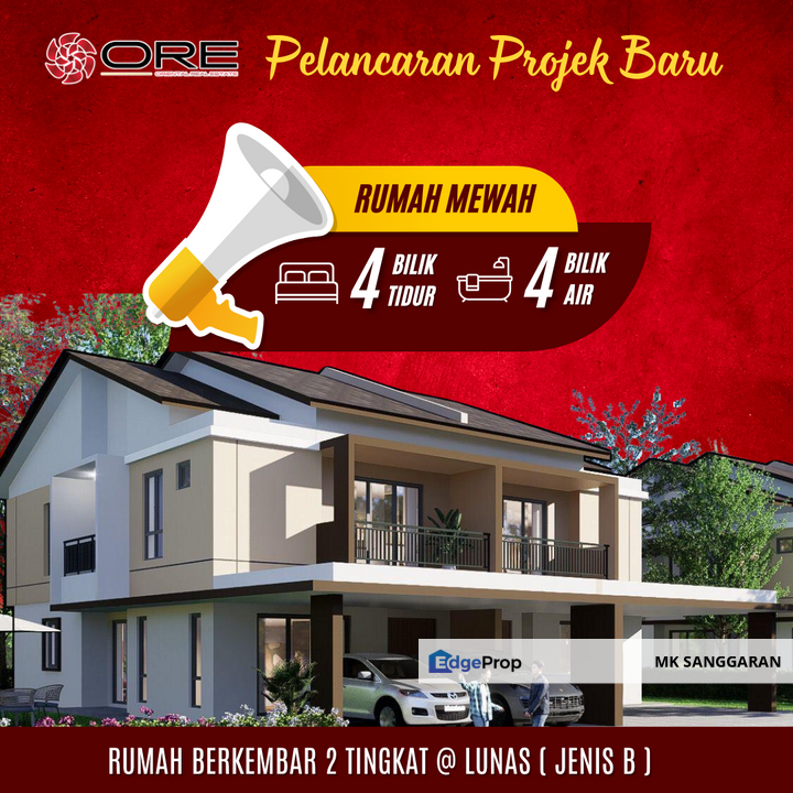 Rumah Berkembar Dua Tingkat di Lunas, Kedah, Lunas