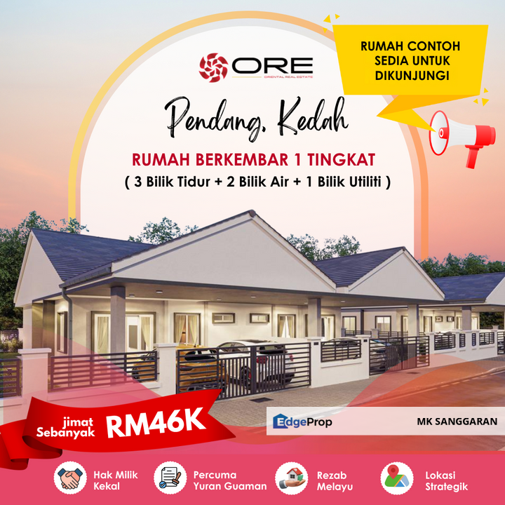 Rumah Semi-D Setingkat di Pendang Kedah, Kedah, Pendang