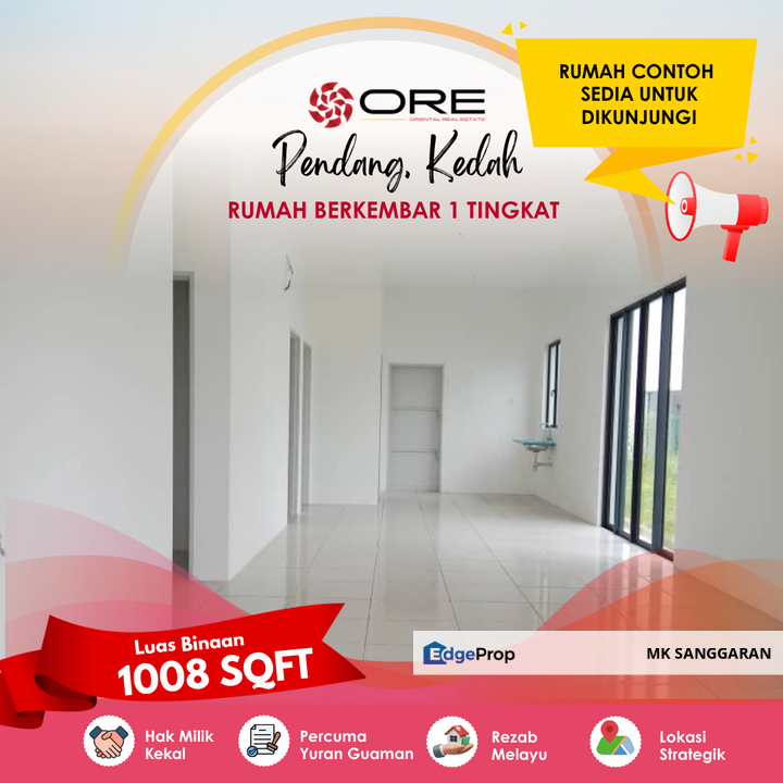 Rumah Semi-D Setingkat di Pendang Kedah, Kedah, Pendang