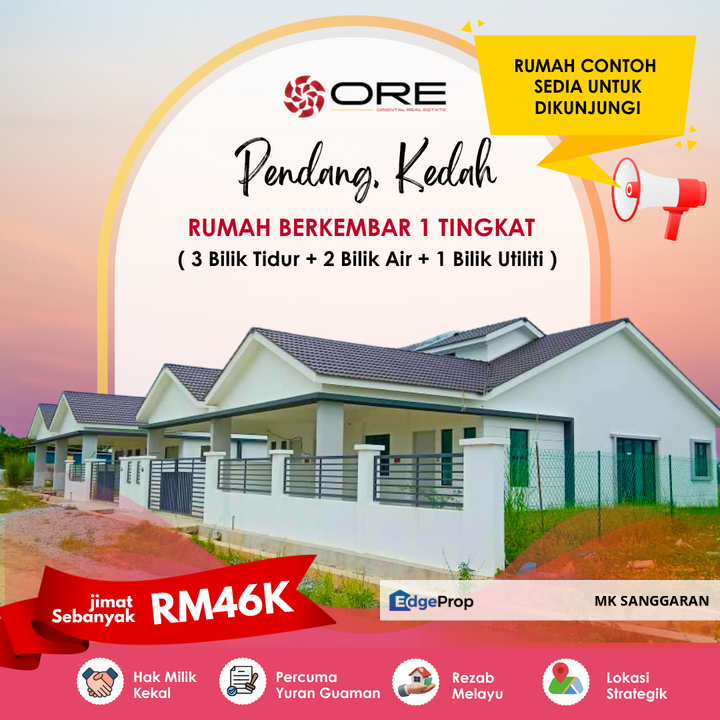 Rumah Semi-D Setingkat di Pendang Kedah, Kedah, Pendang
